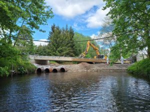 Abriss der Brücke in Kotteritz im Mai 2025. (Foto: Landratsamt Altenburger Land)
