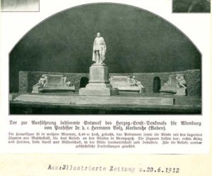 So sollte das Denkmal einstmals stehend aussehen (Quelle: Landesarchiv Thüringen - Staatsarchiv Altenburg)
