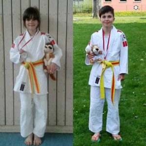  Judo - Landesmeisterschaft Titel für den JSV Rositz links Lara, rechts Nele (Foto privat)