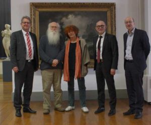 v. l. n. r.: Bernd Wannenwetsch, herman de vries mit Ehefrau Susanne, Uwe Melzer, Dr. Roland Krischke (Foto: Lindenau-Museum Altenburg)