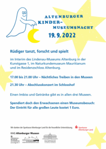 Altenburger Kindermuseumsnacht 2022