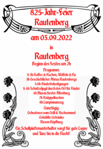 Herzlich willkommen zur 825-Jahrfeier in Rautenberg!