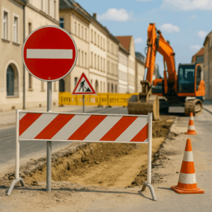 Strassensperrungen-Verkehr