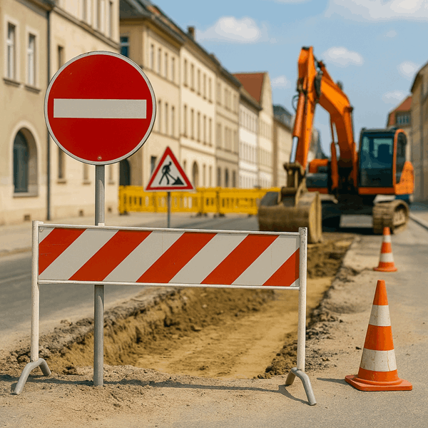 Strassensperrungen-Verkehr
