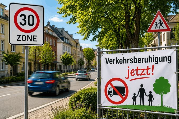 Verkehrsberuhigung - Symbolbild AI ABG-Info