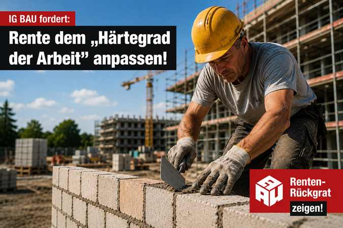 IG BAU fordert faire Rente für Bauarbeiter - (Symbolbild AI ABG-Info)