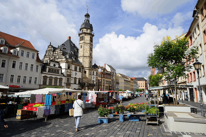 Wochenmarkt in Altenburg (Foto: Franziska Ebert)